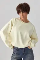 Однотонний світшот з плюшевим начісом - лимонний цвет, ONE SIZE