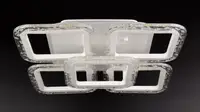 Люстра світлодіодна стельова LED світильник для квартири на стелю лед з пультом 25860 Білий 10х39х39 см.