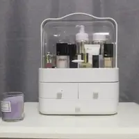 Настільний органайзер для косметики 4 секції великий білий YM206-2 Three Drawers Органайзер для косметики