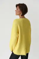 Продовження джемпер легкої в'язки - жовтий колір, ONE SIZE