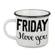 Кружка керамическая Camper Friday, I love you 250 мл KRC_18J037