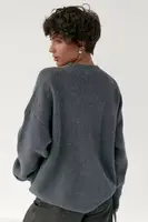 В'язана однотонна тепла кофта - сірий колір, ONE SIZE