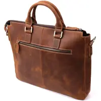 Кожаный портфель для ноутбука работы и документов Vintage 14066 Коричневый