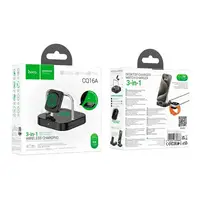 Зарядка Qi HOCO Astute 3-in-1 desktop charger+watch charger set CQ16A