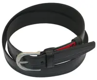Мужской кожаный ремень под брюки Skipper 1001-35 черный 3,5 см