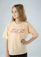 Футболка дитяча для дівчинки GABBI FT-26-33 Бежевий на зріст 122 (14789)
