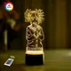 3D ночник "Химико Тога" (УВЕЛИЧЕННОЕ ИЗОБРАЖЕНИЕ)+ пульт ДУ + сетевой адаптер + батарейки (3ААА)  3DTOYSLAMP