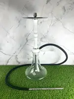 Кальян із нержавіючої сталі з основою з поліацеталі Aroma Hookah - Golf , White