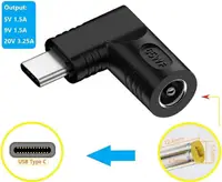 Перехідник DC 5.5x2.5 на Type-C PD (PPS 3.30-11.00v 1.5a) 5v 1.5a, 9v 1.5a, 20v 3.25a max 65w (A class) 1 день гар.
