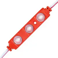 Світлодіодний модуль BIOM BRT XG191 5630-3 led 1.5 W RED 12В, IP65 червоний з лінзою півсфера