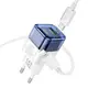 Адаптер сетевой HOCO Type-C to Lightning cable Platinum dual-port C131A |1USB/1Type-C, 30W/3A, PD/QC|
