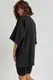 Костюм с футболкой oversize и велосипедками - черный цвет, L