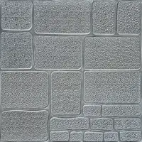 Самоклеящаяся декоративная 3D панель Камень серебро 700х700х6мм (153) SW-00000187