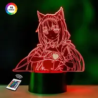 3D ночник "Мейпл Миназуки" (УВЕЛИЧЕННОЕ ИЗОБРАЖЕНИЕ) подарочная упаковка + 16 цветов + пульт ДУ