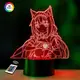 3D ночник "Мейпл Миназуки" (УВЕЛИЧЕННОЕ ИЗОБРАЖЕНИЕ) подарочная упаковка + 16 цветов + пульт ДУ