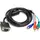 Кабель PowerPlant VGA (M) - 3*RCA (M), 1080p, 1 м