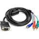Кабель PowerPlant VGA(M) - 3*RCA(M), 1080p, 1 м