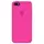 Чехол для iPhone SE/5S/5 - силиконовый с микрофиброй, Яркий розовый