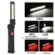 Светодиодный фонарь кемпинг W52 SMD+COB, красный+белый, магнит, крючок, кемпинговый складной фонарь