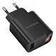 Адаптер сетевой Borofone Ilustre single-port charger with digital display BA95A |1USB, 18W/3A, QC3.0
