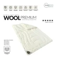 Одеяло Wool Premium шерстяное 155х210 см IDEIA двойное шерсть зимнее супер теплое хлопок натуральное