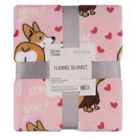 Плед Ardesto Flannel Пісики з сердечками ART0123PB 160х200 см рожевий