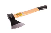 Топор MASTERTOOL, 800 г, HRC 50, рукоятка из дерева с полимерной защитой, 420 мм. Yellow and Black (05-0128)