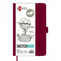 Скетчбук для рисования Santi 743363 13х21 см 80 листов сливовый
