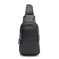 Мужской кожаный рюкзак через плечо Keizer K16602bl-black