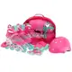 Роликовые коньки с защитой "Best Roller". Размер 31-34, светящиеся PU колёса. Pink (141137)