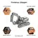 Коллекционная модель-конструктор Metal Time Tireless Digger – механическая модель экскаватора MT043