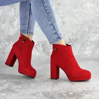 Ботильйони жіночі Fashion Smooches 2421 36 розмір 23,5 см Червоний