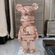 Фигурка Bearbrick розового цвета 50 см. Дизайнерская игрушка Беарбрик розовый. Фигурка для интерьера медведь