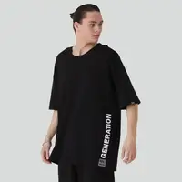 Футболка мужская GBI "Generation" оверсайз лонг Черный р.XXL-XXXL (14043)