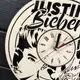 Концептуальные настенные часы из дерева «Justin Bieber»