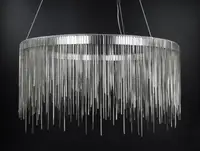 Люстра светодиодная подвесная LED светильник для квартиры на потолок лэд 26731 Хром 50-120х60х60 см.