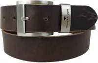 Чоловічий шкіряний ремінь під джинси Tom Tailor RMT118 коричневий