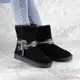 Женские замшевые угги Fashion Janov 1403 37 размер 23,5 см Черный