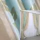 Шторы (2шт. 1,7х2,7м.) из ткани софт с блэкаутом. Цвет песочный с голубым. Код 016дк (143-259-143ш) 10-788