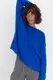 Женский однотонный джемпер oversize фасона - синий цвет, S