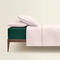 Двоспальна постільна білизна з простирадлом на резинці MINI DOTS CS22