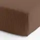 Полуторное постельное белье муслин с простыней на резинке CARAMEL