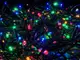 Гирлянда нитка 300LED warm 100-10 LED флеш на черном проводе ∙ Провод гирлянда шарики 300 LED