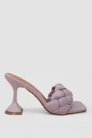 Шлепанцы на каблуках мюли  -уценка, цвет сиреневый, 248RL137-U-1