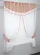 Кухонный комплект, (270х170см.) шторки с ламбрекеном и подхватами. Цвет персиковый с белым. Код 084к 59-529