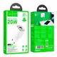Адаптер сетевой HOCO Glorious N46 |1USB/1Type-C, 20W/3A, PD/QC|