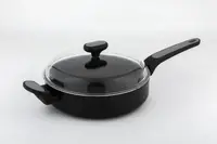 Сковорода із кришкою глибока Nois Salto Silver 830881 26 см чорна
