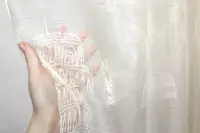 Тюль, органза з вишивкою "ЄС Mix" Колір бежевий Код 977т