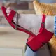 Женские босоножки Fashion Jazzy 2791 39 размер 25 см Красный