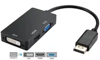 Переходник 3 в 1 Display Port - HDMI / DVI / VGA Black (5481)